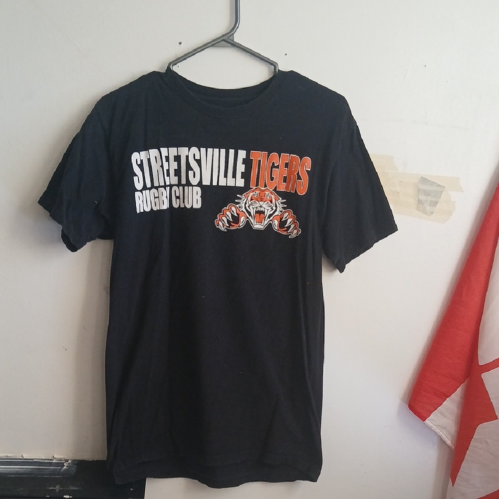Black and White Short Sleeve Tee with Stingersville Graphic